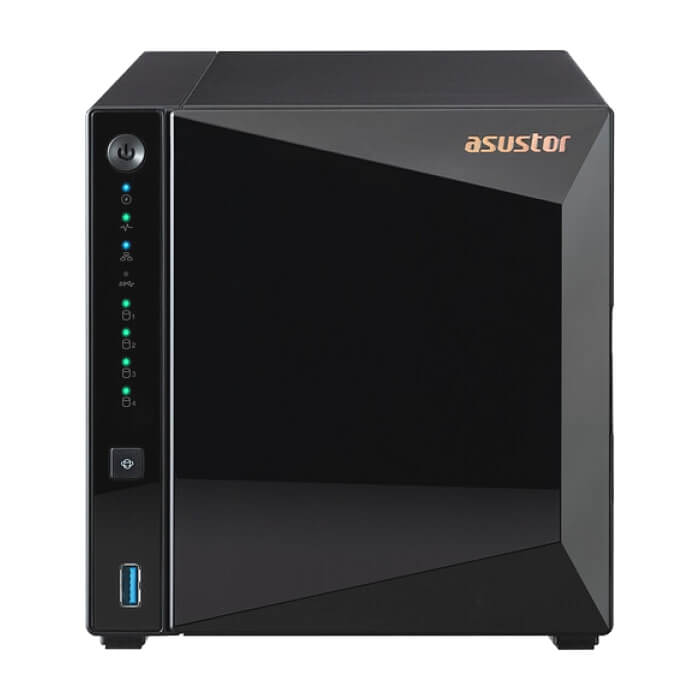 Asustor AS3304T_V2, 4 bay NAS, Realtek RTD1619B, Quad-Core, 1.7GHz, 2GB DDR4 (not ex.), 2.5GbE x1, USB3.2 Gen1 x3, WOW (Wake on WAN), Ttoolless installation, with hot-swappable tra на супер цена