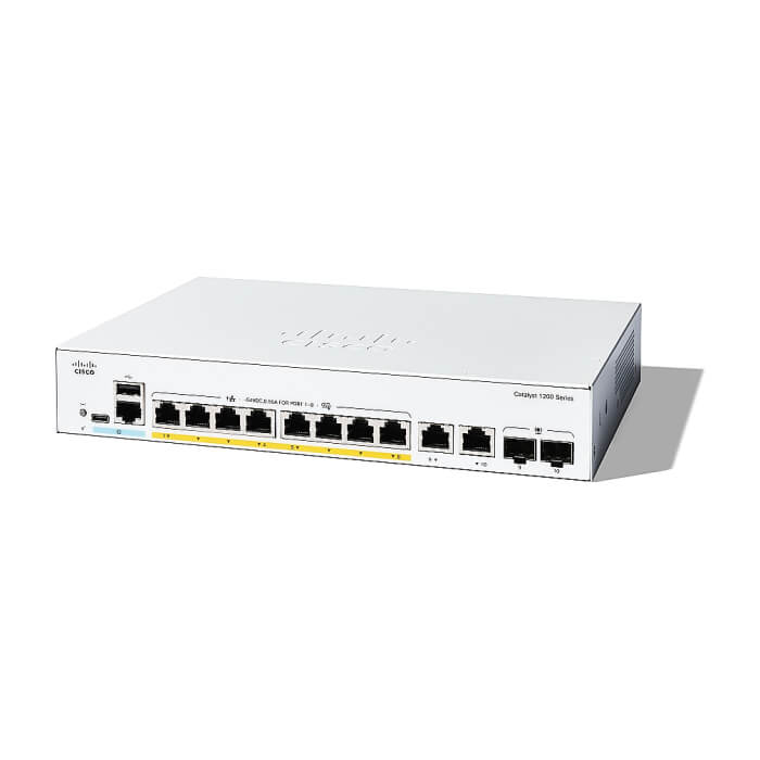 Cisco Catalyst 1200 8-port GE, PoE, Ext PS, 2x1G Combo (тъмнейл - 2)