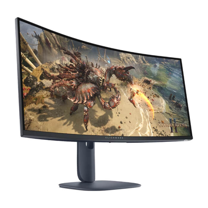 Dell Alienware AW3425DWM, 34" Curved WQHD LED AG 21:9, VA, 1ms GTG, 3000:1, 400 cd/m2, 3440x1440, 180 Hz, 95% DCI-P3, HDR, VRR, AMD FreeSync, VESA AdaptiveSync, HDMI, DP, USB 5Gbps, PIP, PBP, Height Adjustable, Pivot, Tilt, Black ID 88626 (тъмнейл - 3)