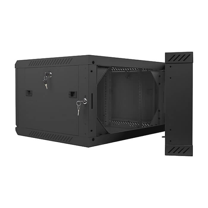 Lanberg rack cabinet 19” double-section wall-mount 6U / 600x600 for self-assembly (flat pack), black ID 71871 (тъмнейл - 5)