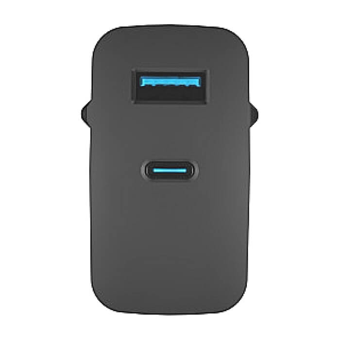 Natec USB Charger Ribera Gan 1X USB-A + 1X USB-C 45W, Black (тъмнейл - 3)