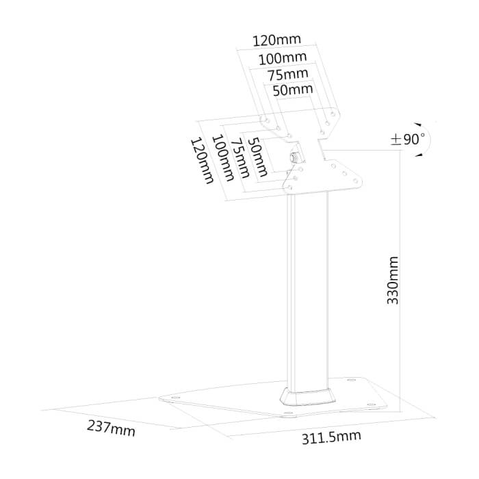 Neomounts by NewStar Flat Screen Desk Mount (stand) ID 66762 (тъмнейл - 3)