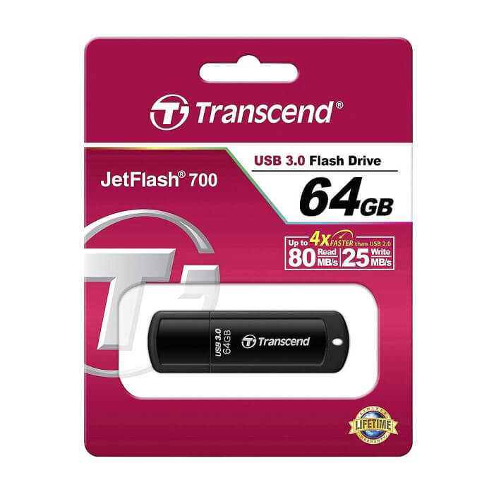 Transcend 64GB JETFLASH 700, USB 3.0 ID 74184 (тъмнейл - 4)