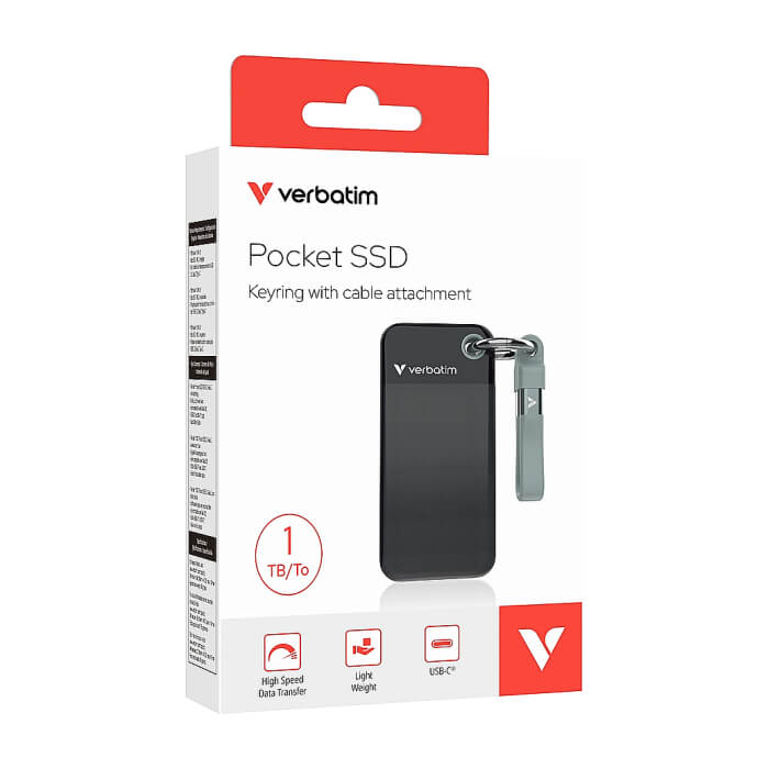 Verbatim Pocket SSD USB 3.2 Gen 2 1TB Black/Grey ID 84548 (тъмнейл - 5)