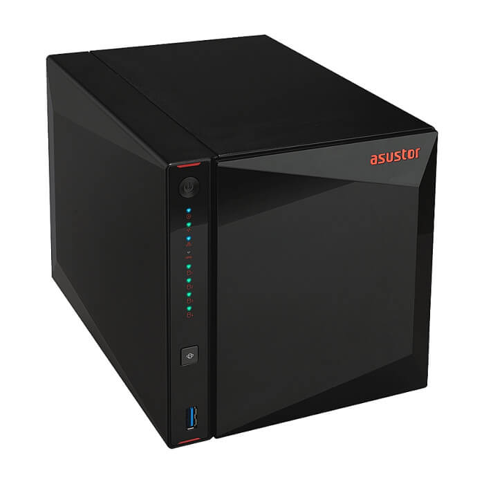 Asustor AS5304T, 4-Bay NAS, Intel Celeron J4105 Quad-Core 1.5 GHz (burst up 2.5 GHz), 4 GB SO-DIMM DDR4, 4x 2.5"/3.5" SATA3 HDD or SSD, 2x 2.5 GbE, 3x USB 3.2 Gen 1 Type (тъмнейл - 4)