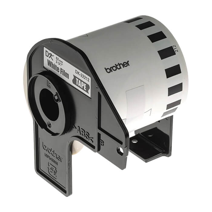 Brother DK-22212 White Continuous Length Film Tape 62mm x 15.24m, Black on White ID 70777 на супер цена