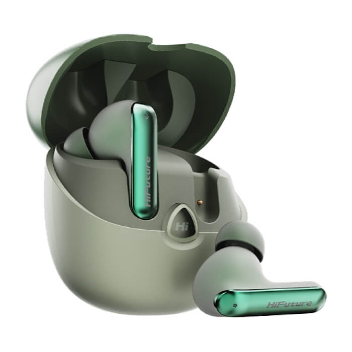 HiFuture SonicAir Green, 4MICS ENC, 35 Hours Playtime, Wireless 5.3, 10MM Driver, Soft Bass, Comfort Fit ID 94715 (тъмнейл - 2)