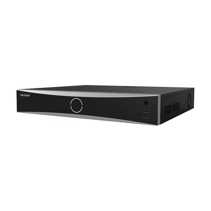 HikVision 16-ch 1.5U K Series AcuSense 4K NVR, 160 Mbps, up to 12 MP (2x12 MP/4x8 MP/8x4 MP/16x1080p), H.265+, 4 SATA HDD up to 16TB, 2 x USB 2.0, 1 x USB 3.0, Video input: HDMI 4K, VGA 1920 x 1080/60Hz, Audio Output: 1-ch, RCA (Linear, 1 kOhm) на супер цена