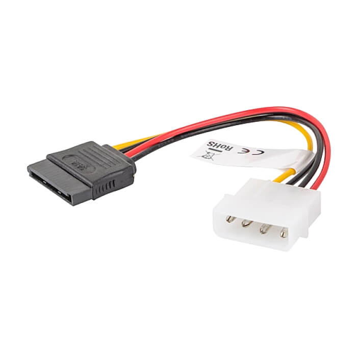 Lanberg molex (m) -> SATA (f), cable 15cm (тъмнейл - 2)