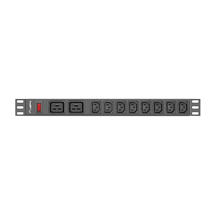 Lanberg power distribution unit (pdu) 19" 1U 16a 2m 2x c19 8x iec c13 sockets black c20 на супер цена