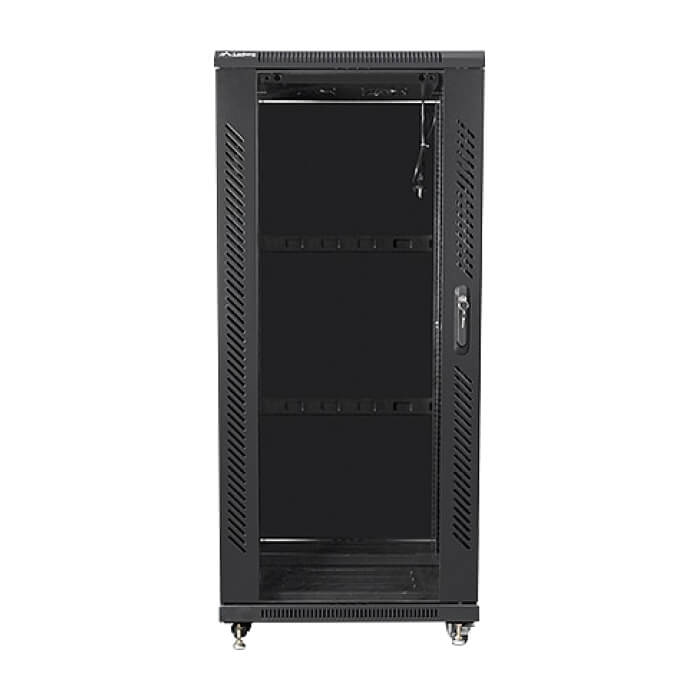 Lanberg rack cabinet 19" free-standing 27U / 600x600 self-assembly flat pack, black ID 71923 на супер цена от GT Computers Lanberg rack cabinet 19" free-standing 27U / 600x600 self-assembly flat pack, black ID 71923 на супер цена