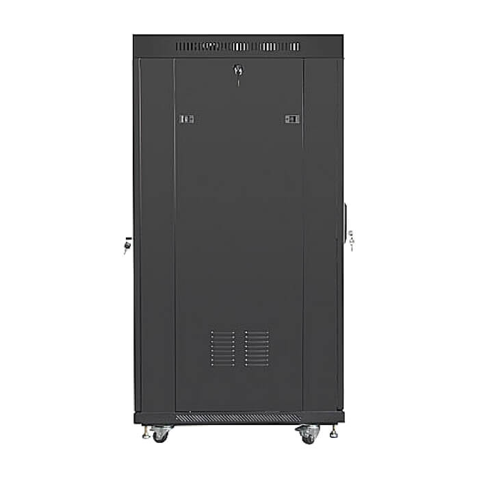 Lanberg rack cabinet 19" free-standing 27U/800x1000 (flat pack) with glass door lcd black v2 ID 87625 (тъмнейл - 5)