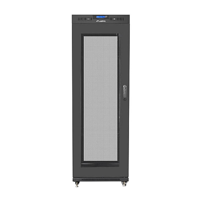 Lanberg rack cabinet 19" free-standing 37U / 600x800 self-assembly flat pack with mesh door LCD, black ID 71916 на супер цена от GT Computers Lanberg rack cabinet 19" free-standing 37U / 600x800 self-assembly flat pack with mesh door LCD, black ID 71916 на супер цена
