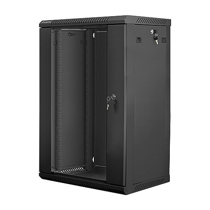 Lanberg rack cabinet 19” wall-mount 18U / 600x450 for self-assembly (flat pack), black ID 71893 (тъмнейл - 3)