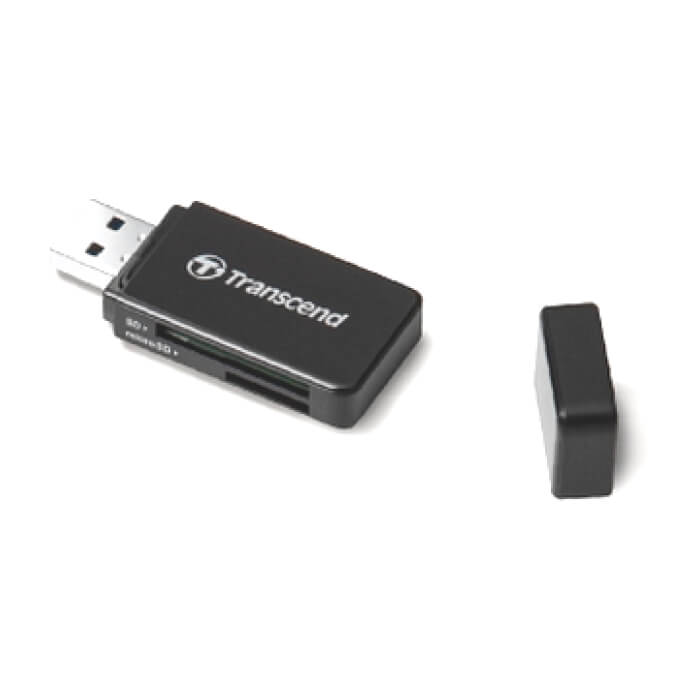 Transcend SD/microSD Card Reader, USB 3.0/3.1 Gen 1, Black ID 63319 (тъмнейл - 2)