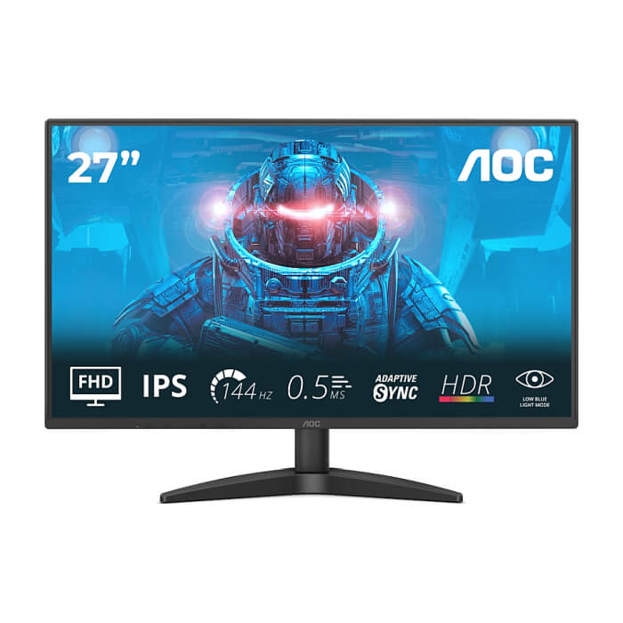 AOC 27B36X, 27" IPS WLED, 1920x1080@144Hz, 4ms GtG, 0.5ms MPRT, 300cd m/2, 1500:1, DCR 20M:1, Adaptive Sync, FlickerFree, Low Blue Light, Tilt, HDMI, DP ID 95669 на супер цена