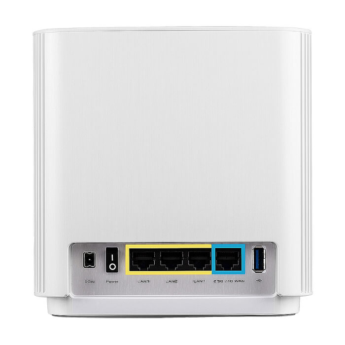 Asus Mesh WiFi system, ZenWiFi XT8 V2 2PK, AX6600, Tri-Band, coverage up to 510m2, Quad-Core 1.5GHz CPU, 256MB/512MB Flash/RAM, 2.5G port, AiProtection Pro, Adaptive QoS, VPN server/client, IPTV, OFDMA, Beamforming, AiMesh, White (тъмнейл - 4)