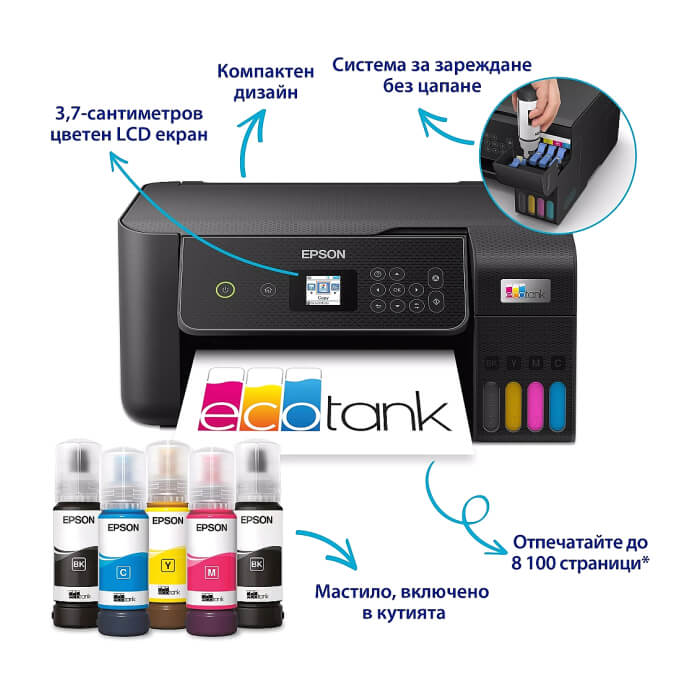Epson EcoTank L3280 WiFi MFP ID 67015 (тъмнейл - 2)