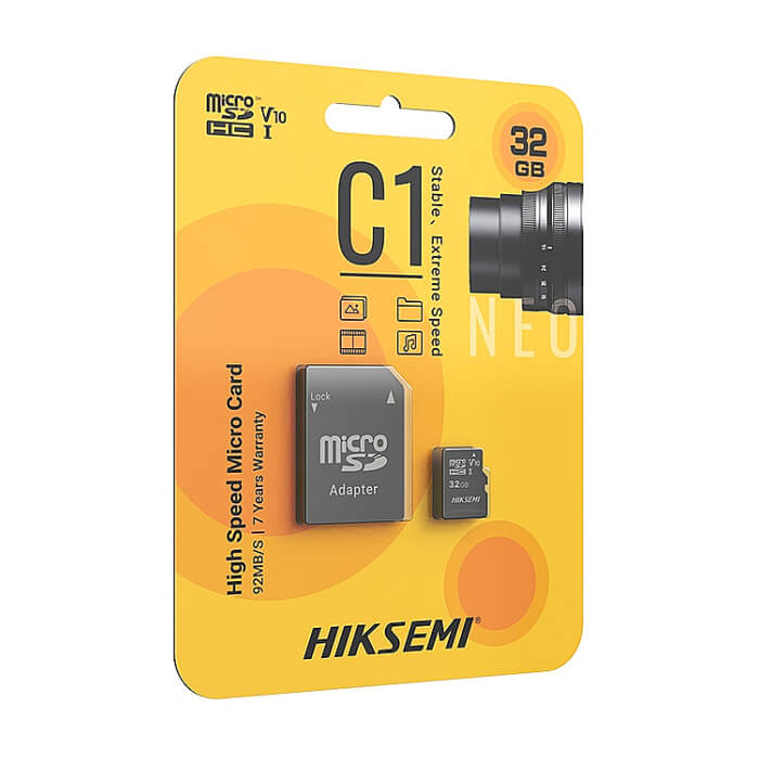 HIKSEMI microSDXC 64G, Class 10 and UHS-I TLC, Up to 92MB/s read speed, 30MB/s write speed, V30 with Adapter ID 74106 (тъмнейл - 2)