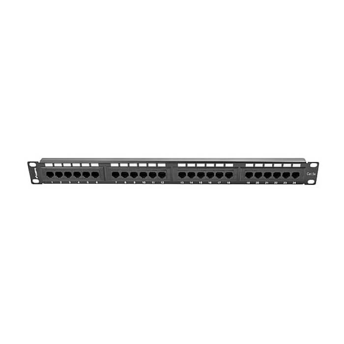 Lanberg patch panel 24 port 1U CAT.5E, black ID 62851 (тъмнейл - 2)