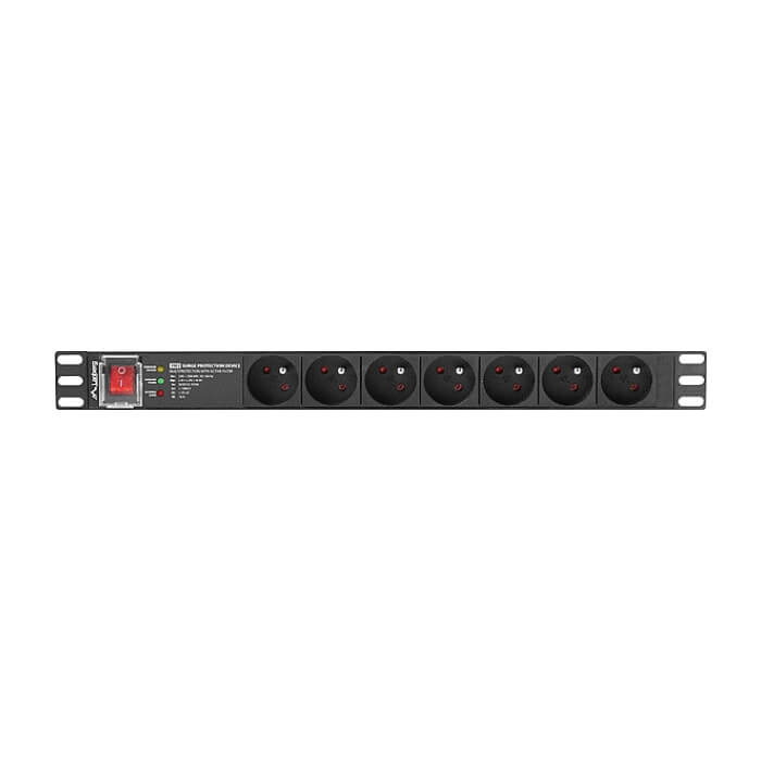 Lanberg power distribution unit (PDU) PRO 19" 1U 16A 2M 7X FRENCH OUTLETS SPD-3MP Black на супер цена