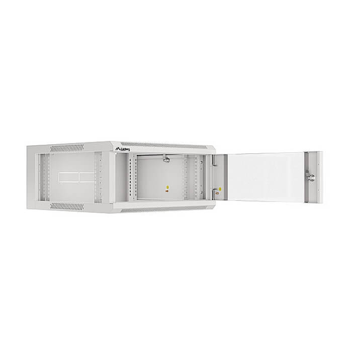 Lanberg rack cabinet 19" wall-mounted 4U 600 fast assembly (flat pack) grey ID 87589 (тъмнейл - 4)