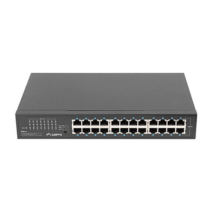 Lanberg switch rsge-24 24x 1GB unmanaged gigabit ethernet rack 19" (тъмнейл - 5)