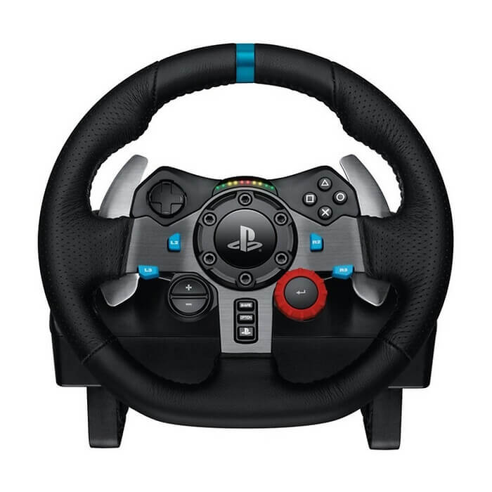 Logitech G29 Driving Force Racing Wheel, PlayStation 4, PlayStation 3, PC, 900° Rotation, Dual Motor Force Feedback, Adjustable Pedals, Leather ID 74320 на супер цена