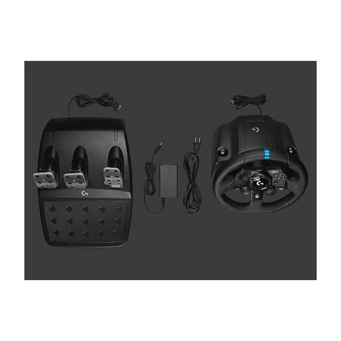 Logitech G923 Racing Wheel And Pedals, Xbox One, PC, 900° Rotation, Trueforce Next-Gen Force Feedback, Dual Clutch (In Supported Games), Aluminium, Steel, Leather ID 74316 (тъмнейл - 2)