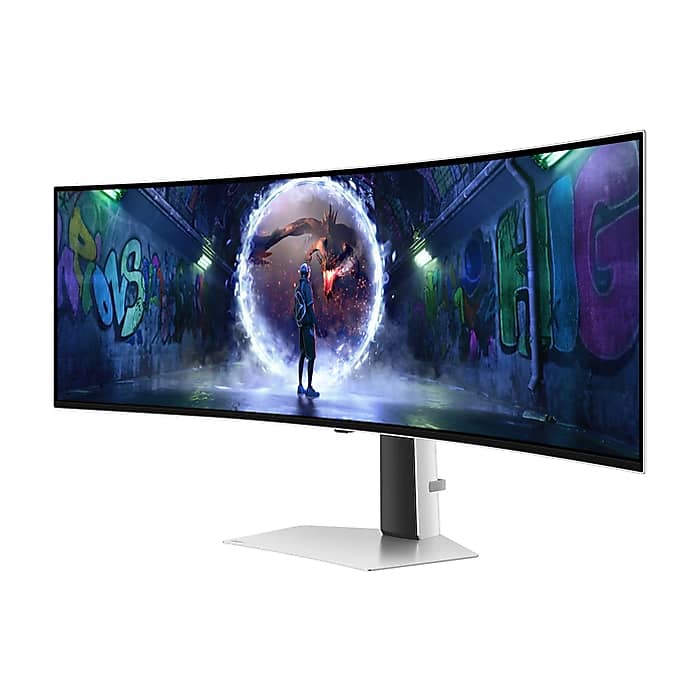 Samsung LS49CG934, 49" Odyssey G9 GAMING, Curved OLED, 1800R, 240Hz, Smart. 32:9, 5120 x 1440, 250 cd/m2, Display Port , HDMI,Micro HDMI, USB Hub, Silver + Logitech G102 Mouse, Lightsync RGB, 8000 DPI, 6 Programmable Buttons, Black (тъмнейл - 2)