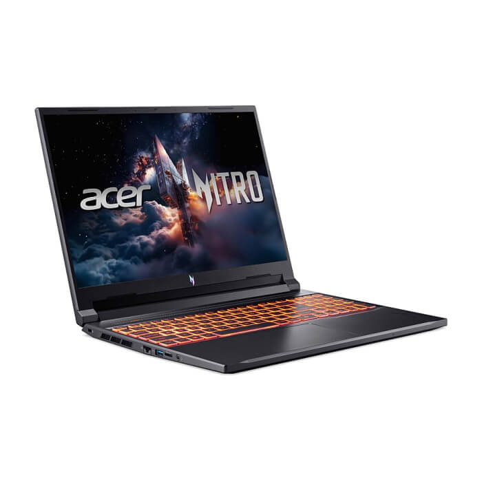 Acer Nitro V16, Intel Core 9 270H(14C/20T, up to 5.80 GHz, 24MB),16" WQXGA (2560X1600) IPS 180Hz, 16GB DDR5, (1 slot free), 1000GB PCIe NVMe SSD, RTX 5070 8GB GDDR7 , WiFi 6, ID 91134 (тъмнейл - 3)