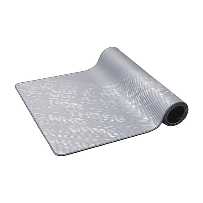 Asus ROG Scabbard II Arctic Gray XXL Gaming Mouse Pad, Water- Oil- Dust- Resistance, Durable Anti-Fray Edges, Non-Slip Rubber Base, 400 x 900 x 3mm, Gray (тъмнейл - 3)