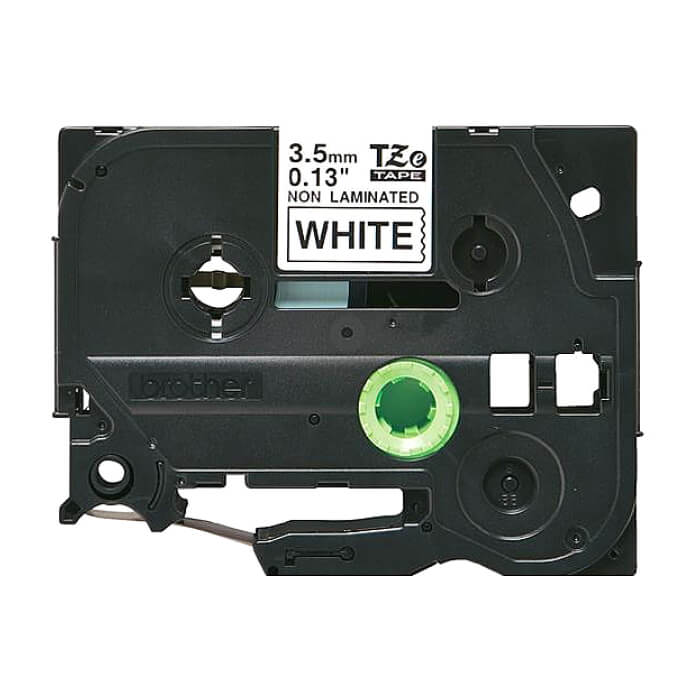 Brother TZe-N201 Tape, Black on White, Non Laminated, 3.5mm, 8m ID 70698 на супер цена