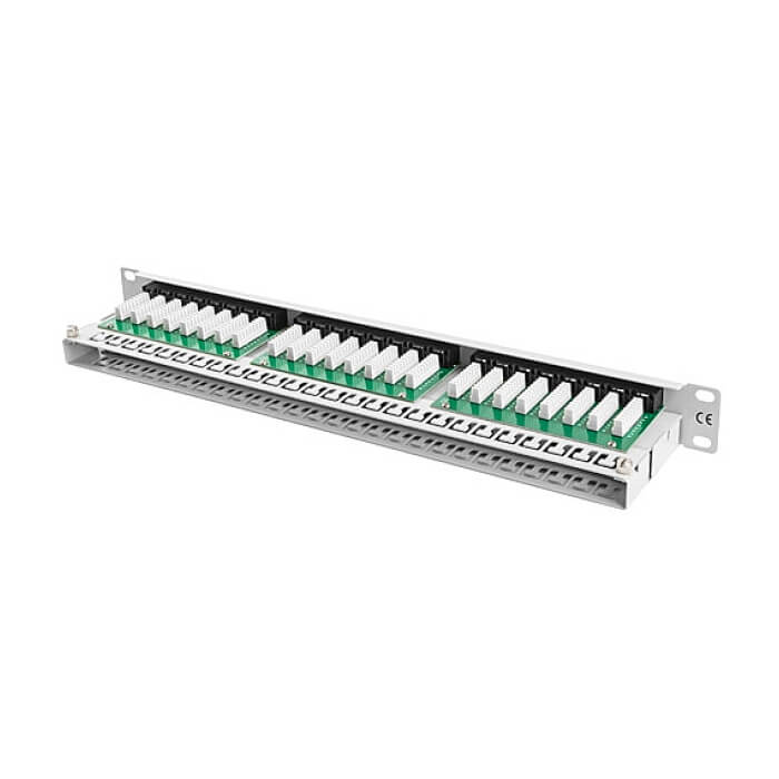 Lanberg patch panel 48 port 1U CAT.5E, grey ID 62848 (тъмнейл - 2)