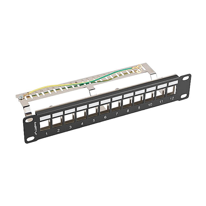 Lanberg patch panel blank 12 port 1U 10" ftp for keystone modules black v2 ID 86960 (тъмнейл - 2)