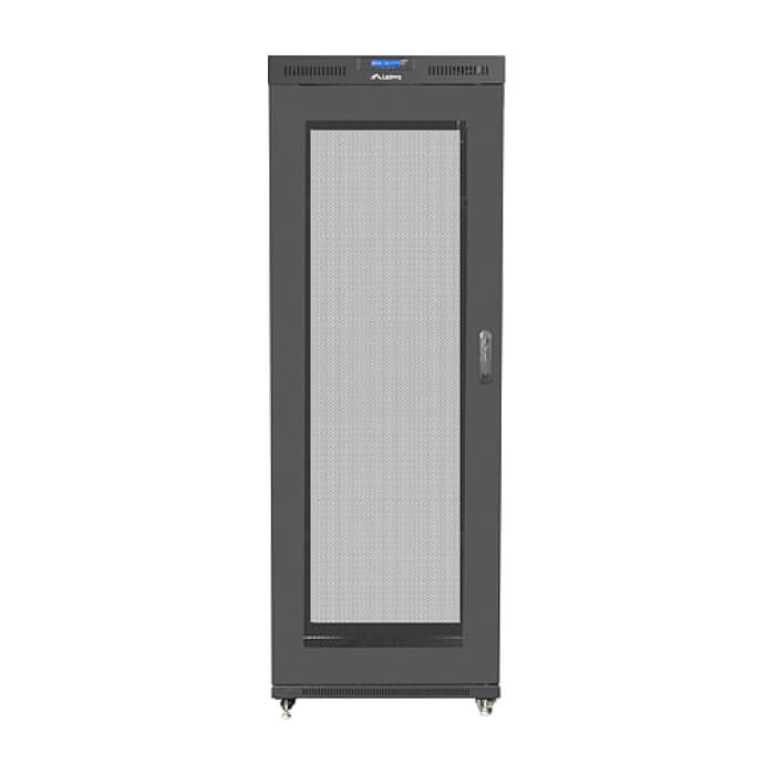 Lanberg rack cabinet 19" free-standing 27U/800x1200 (flat pack) with mesh door lcd black ID 87622 (тъмнейл - 4)
