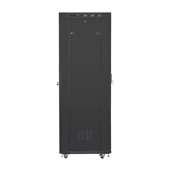 Lanberg rack cabinet 19" free-standing 42U/600x800 (flat pack) with mesh door lcd black v2 ID 87181 (тъмнейл - 3)