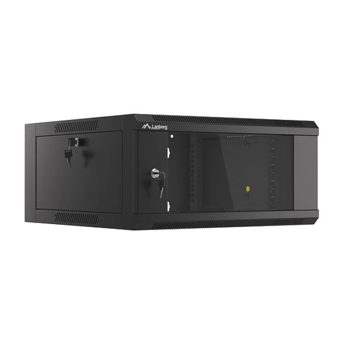 Lanberg rack cabinet 19" wall-mounted 4U 600 fast assembly (flat pack) black ID 87590 на супер цена от GT Computers Lanberg rack cabinet 19" wall-mounted 4U 600 fast assembly (flat pack) black ID 87590 на супер цена