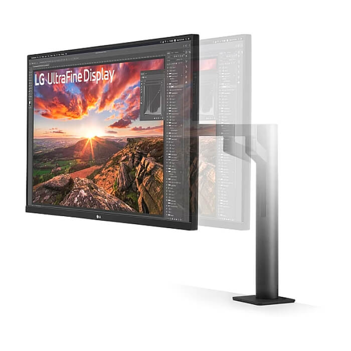 LG 32UN880K-B, 31.5" UltraFine Ergo 4K, IPS AG, DCI-P3 95%, 5ms, 350 cd/m2, 1000:1, 3840x2160, HDR 10, USB Type-C 60W, USB, HDMI, DisplayPort, AMD FreeSync, Speaker 5Wx2, LG S ID 84814 (тъмнейл - 3)