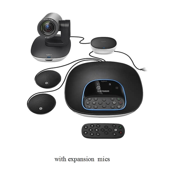 Logitech ConferenceCam Group, Full HD, Up To 14 Seats, Remote Control, HD Zoom, Autofocus, Black ID 71190 (тъмнейл - 2)
