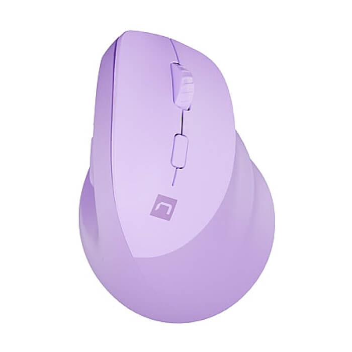 Natec Vertical Mouse Crake 2 Wireless, 2400DPI Bluetooth 5.2 + 2.4 GHz Pure Lavender (тъмнейл - 2)