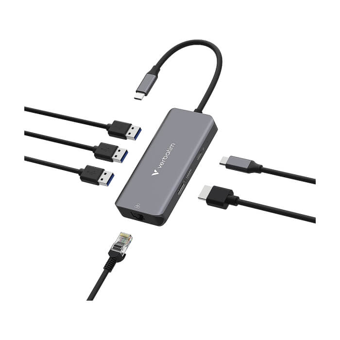 Verbatim USB-C Essentials Multiport Hub 6 Port with RJ45 (тъмнейл - 3)