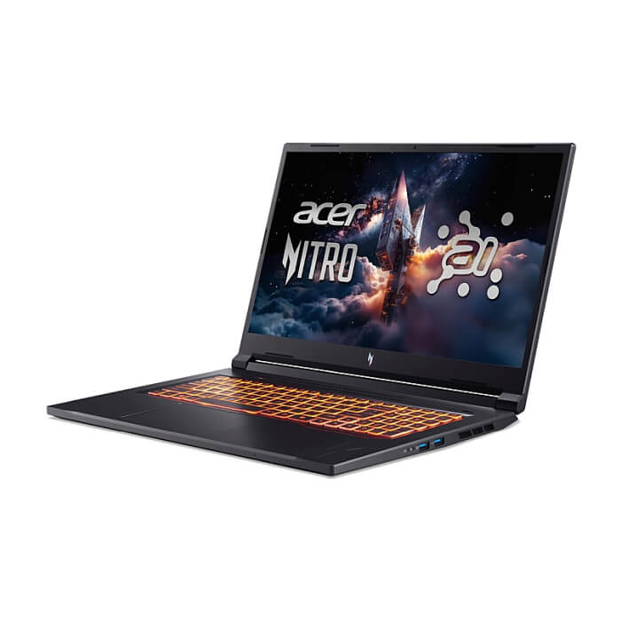 Acer Nitro V17, NG-ANV17-41-R14D, AMD Ryzen R7 260 AI ( up to 5.1GHz, 16MB), 17.3" FHD(1920x1080)IPS 144Hz, 1*16GB DDR5 (1 slot free), 1024GB PCIe NVMe SSD, NVIDIA GeForce RTX ID 96020 (тъмнейл - 3)