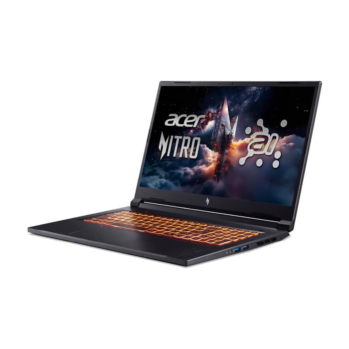 Acer Nitro V17, NG-ANV17-41-R14D, AMD Ryzen R7 260 ( up to 5.1GHz, 16MB), 17.3" FHD(1920x1080)IPS 144Hz, 1*16GB DDR5 (1 slot free), 1024GB PCIe NVMe SSD, NVIDIA GeForce RTX 4050 6GB GDDR6, Wi-Fi AX, BT, Win 11 Home, Black (тъмнейл - 2)