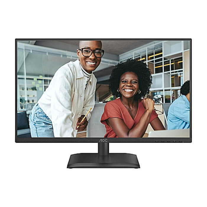 AOC 24E4U, 23.8" IPS WLED, 1920x1080@120Hz, 4ms GtG, 300cd m/2, 1500:1, 20M:1 DCR, Adaptive Sync, FlickerFree, Anti Blue Light, 2Wx2, Tilt, Height Adjust, Pivot, Swivel, D-SUB, HDMI, USB Hub ID 89874 (тъмнейл - 3)