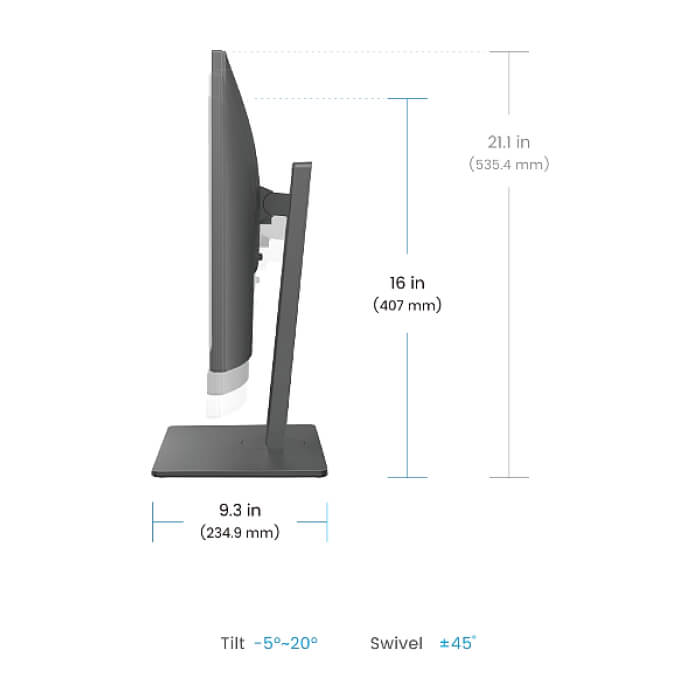BenQ BL2786TC, 27” IPS, 1920x1080 FHD, AG, 100Hz, 5ms, 99% sRGB, B.I. Gen2, LBL, ePaper, Eye-CareU, Daisy Chain, Ergo Design, Coding mode, USB-C (DP alt. PD 65W), DP1.2, HDMI1.4, DP out (MST), Speaker 2Wx2, Height Adj. 130mm, VESA 100 ID 86269 (тъмнейл - 4)