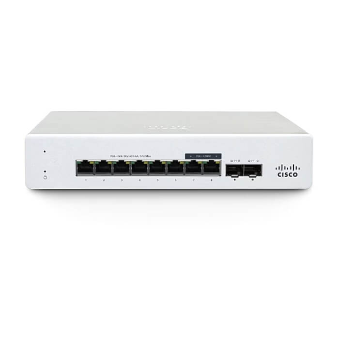 Cisco Meraki MS130-8X Cloud Mgd. 6GE + 2x(2.5GE) 120W PoE Switch на супер цена