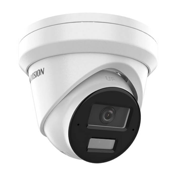 HikVision 2 MP Acusense Smart Hybrid Light Fixed Turret Network Camera, 4 mm, F1.6, IR, White Light up to 30m, H.265+, IP67, built-in arrayed dual-microphone, built-in memory card slot (up to 512GB), 12Vdc/PoE 9W ID 82261 на супер цена