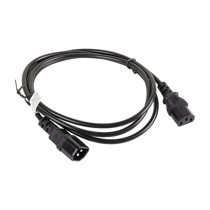Кабел - Lanberg extension power supply cable IEC 320 C13 -> C14 1.8m, black ID 72496 (тъмнейл - 2)
