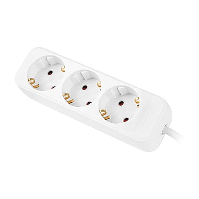 Lanberg power strip 1.5m, 3 sockets, french quality-grade copper cable, white (тъмнейл - 2)